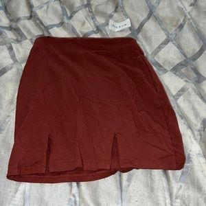 Mini skirt with slits